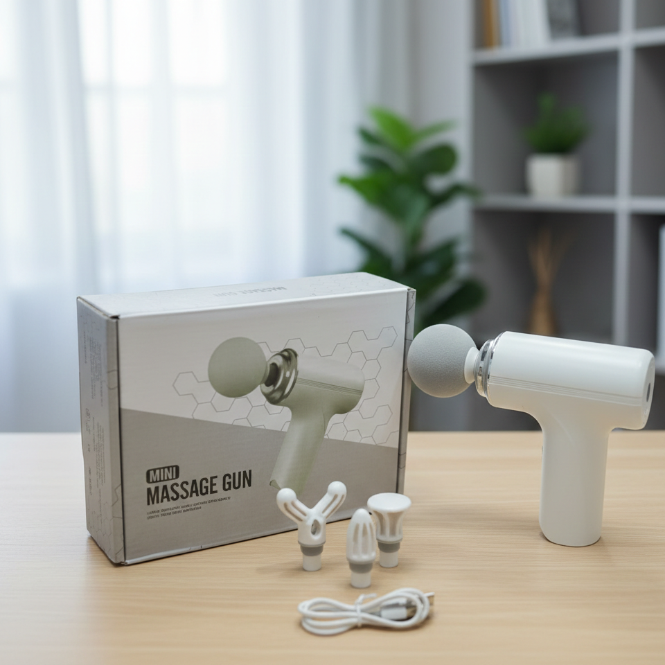 Portable Mini Massage Gun – Compact Deep Tissue Percussion for Muscle Relief & Fatigue Reduction